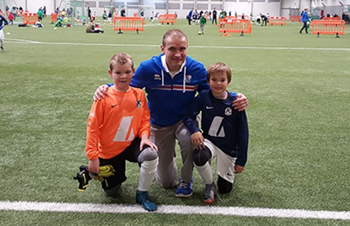 Forsetinn á 6. flokks móti