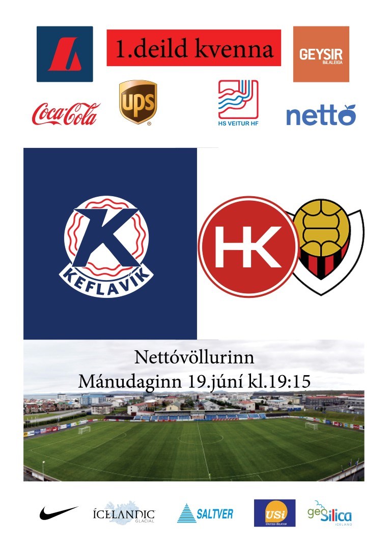 Keflavík-HK/Víkingur í 1. deild kvenna á mánudag