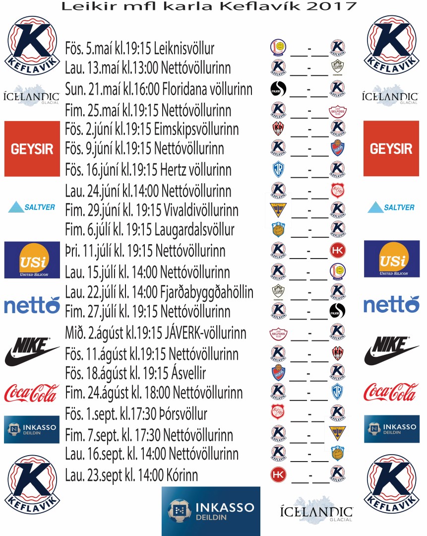 Leikir Keflavíkur í Inkasso 2017