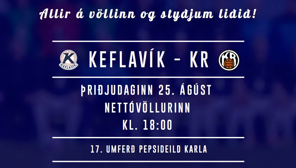 Leikskrá fyrir KR-leikinn